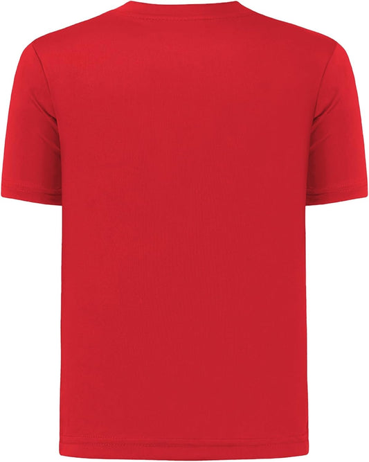 QBK 2T to Youth Neon Shirt Kids UPF 50+ Dry Fit Athletic Short Sleeve Rash Guard T Shirts for Boys Girls Sports Undershirt