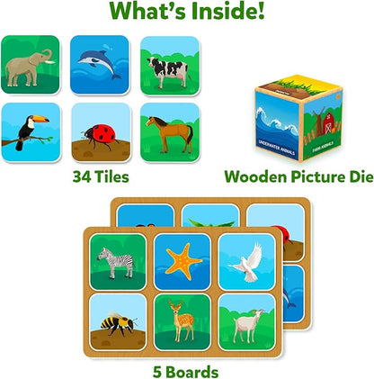Skillmatics Memory Match - Animals, Fun & Fast Matching Board Game for Kids, Educational Preschool Game for Toddlers, Boys & Girls Ages 3, 4, 5, 6 & 7, Learning & Brain Development Toy