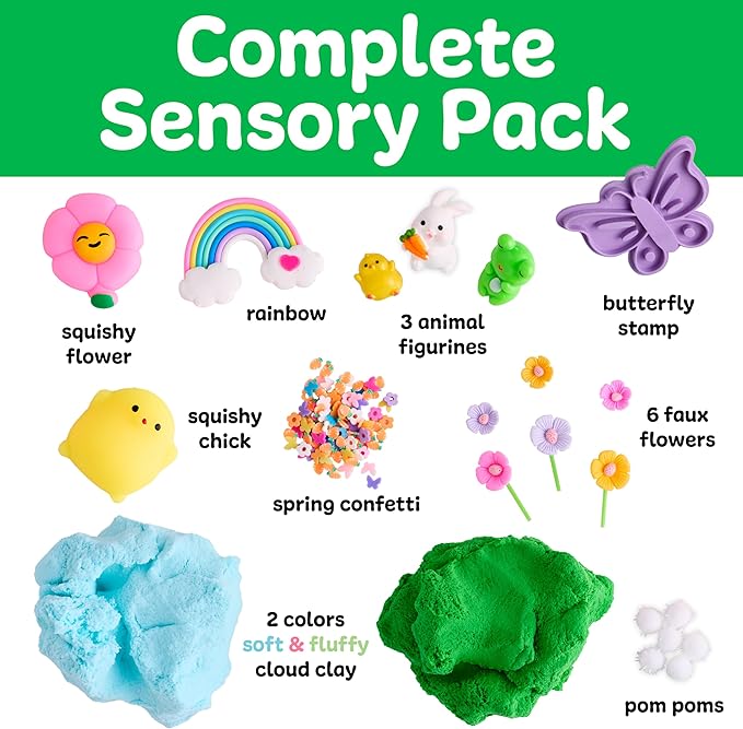 Creativity for Kids Sensory Pack: Garden Friends, Easter Basket Stuffers & Sensory Toys for Toddlers, Toddler Activities & Pretend Play Easter Crafts (Ages 3+)