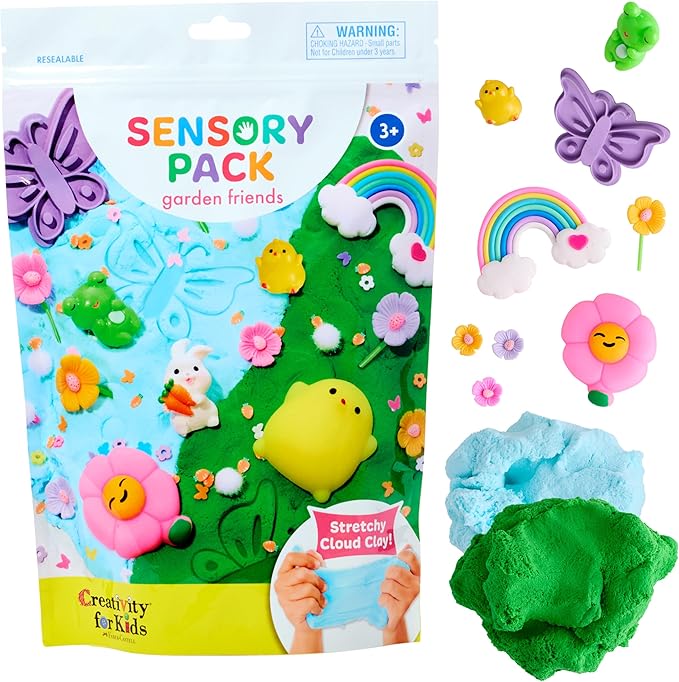 Creativity for Kids Sensory Pack: Garden Friends, Easter Basket Stuffers & Sensory Toys for Toddlers, Toddler Activities & Pretend Play Easter Crafts (Ages 3+)
